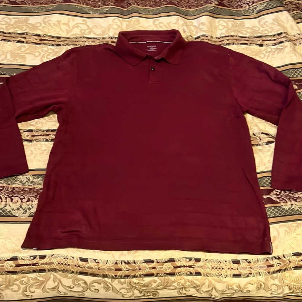 ❤️‍🔥CLASSY ALFANI MAROON WAFFLE COLLARED L/S